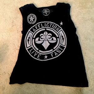 Affliction sleeveless shirt